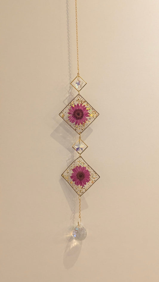 Sun Catcher fleuri – Attrape-soleil aux fleurs naturelles